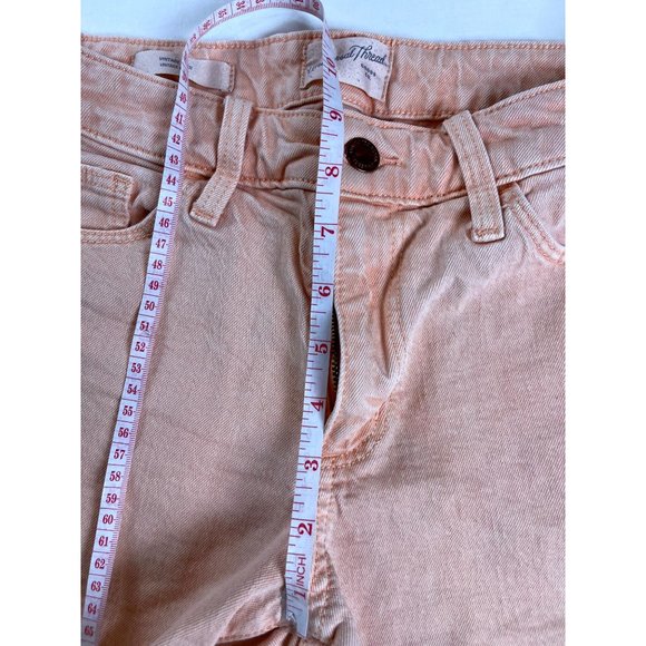 Universal Thread Women's Jeans Shorts Vintage Midi Cotton Mid Rise Peach SZ 0/25 - Picture 8 of 14